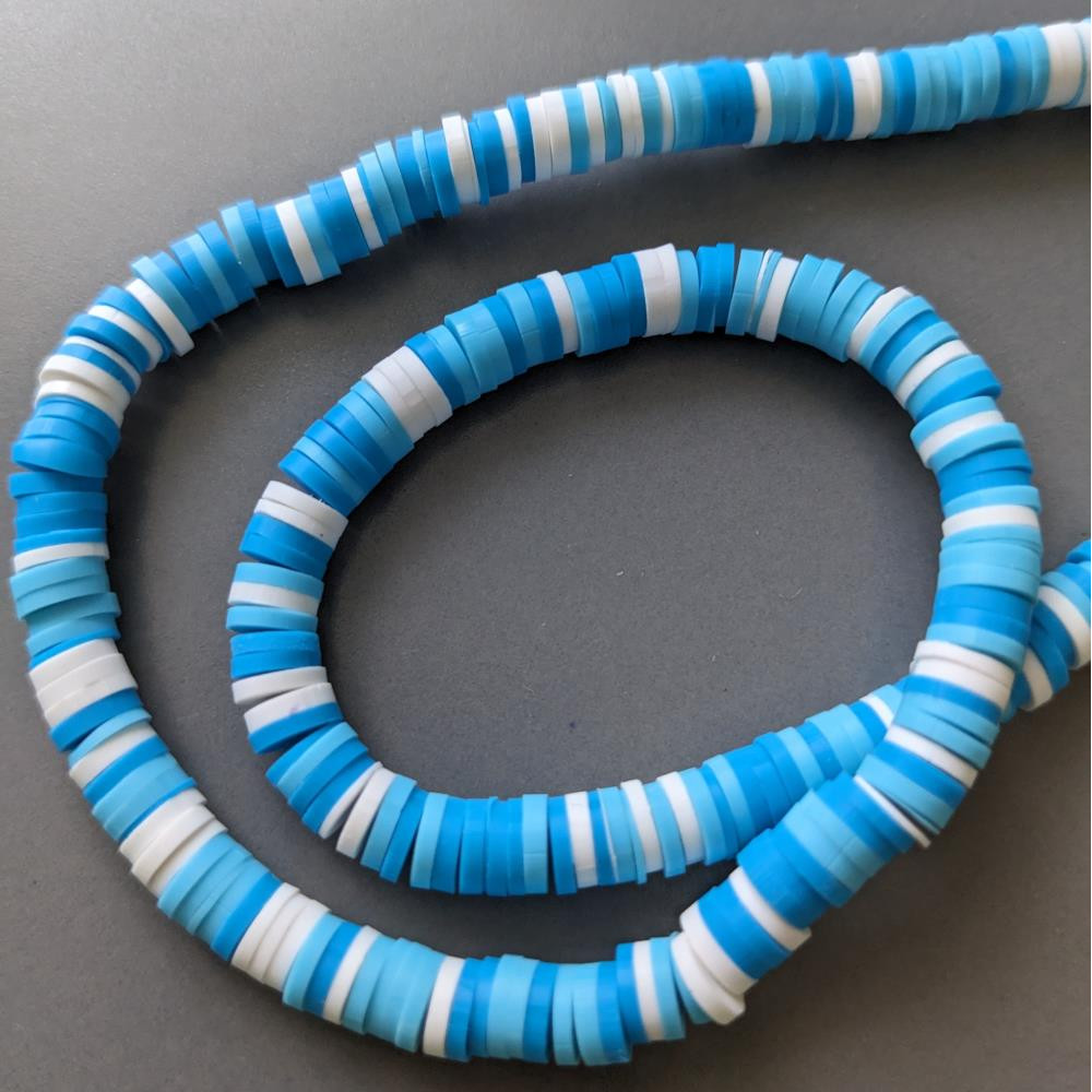 Disky z polymйrovej hmoty 6 mm modrб zmes 36 cm 300 ks