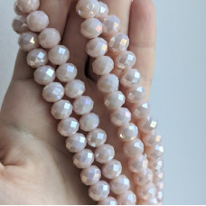 Crystal Rondel krém AB 10 mm.