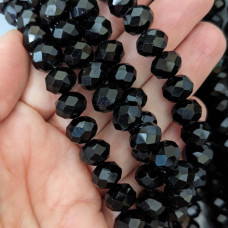 Čierny rondelový krištáľ 10 mm