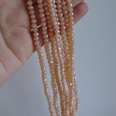 Crystal Rondel tmavý krémový 4 mm AB