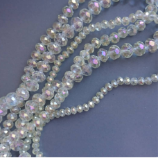 Crystal Rondel citrónový transparent AB 2,5 mm 160 ks