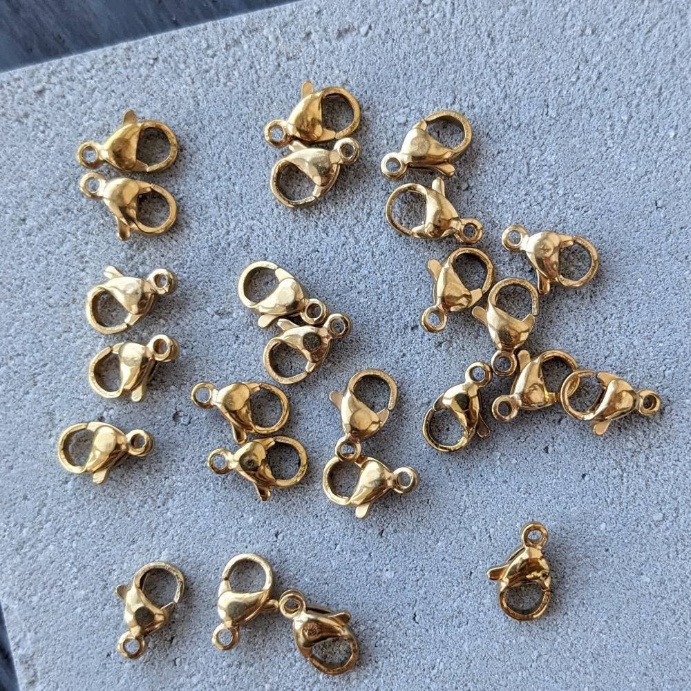 10 mm oceľová karabína zlatého farby