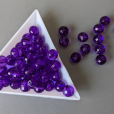 8 mm priehľadné fialové akrylové korálky, 500 gramov