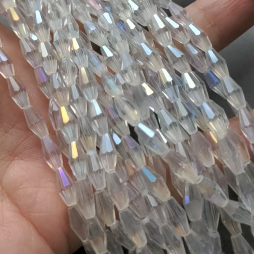 bicone 4*8 priehľadný AB 68 ks