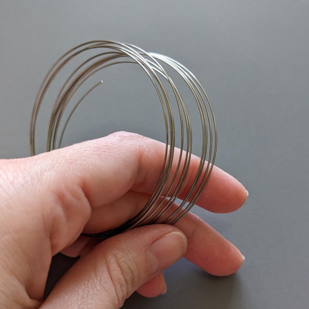 Drфt z nehrdzavejъcej ocele na nбramky, priemer 6 cm, hrъbka 0,6