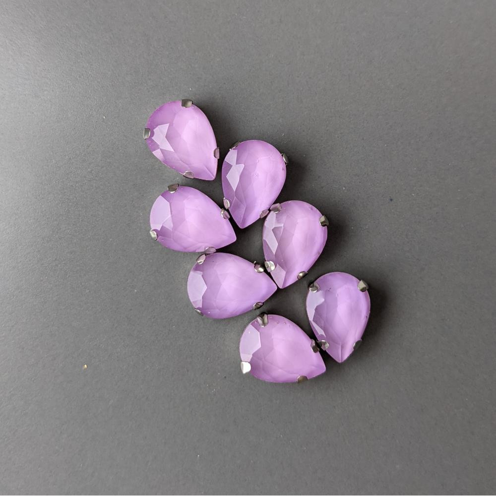 Drahokamová kvapka 10*14 lila opál