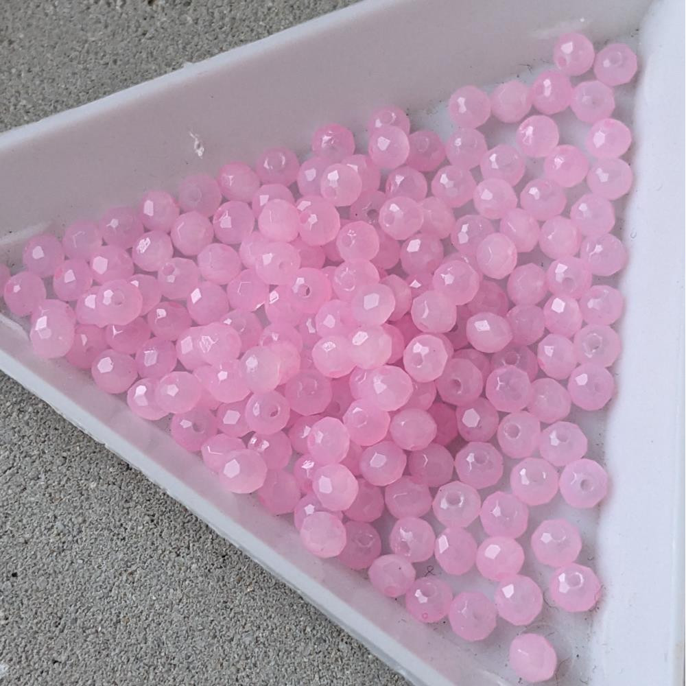 Rondel Crystal Pink Caramel 2mm 165 ks