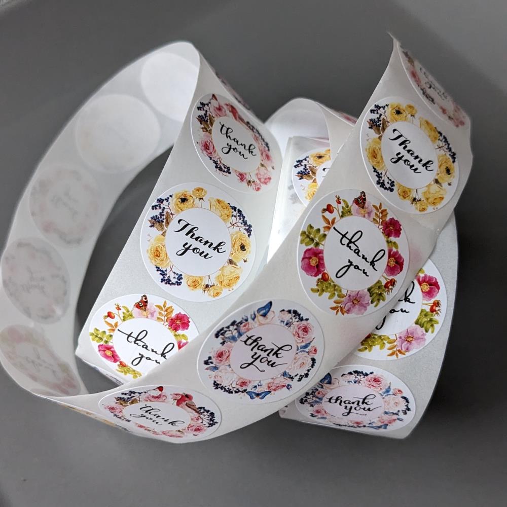 Nálepka s metličkou „Ďakujem“, 2,5 cm