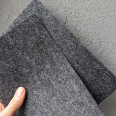 Tmavosivá melanžová plsť, tvrdá, 1 mm, 20*30